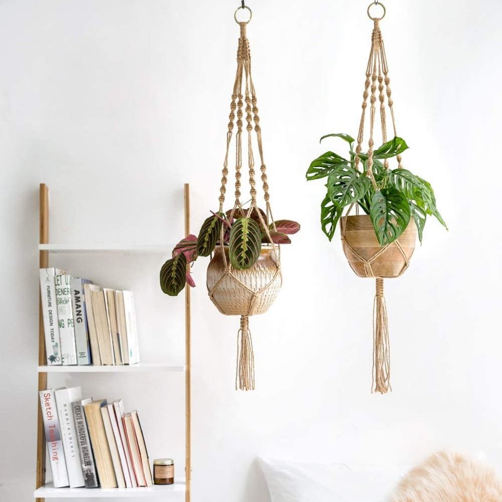 Bohemian Braided Plant Holder Hip Hippie Indoor/Outdoor/Garden/Living Room Decor